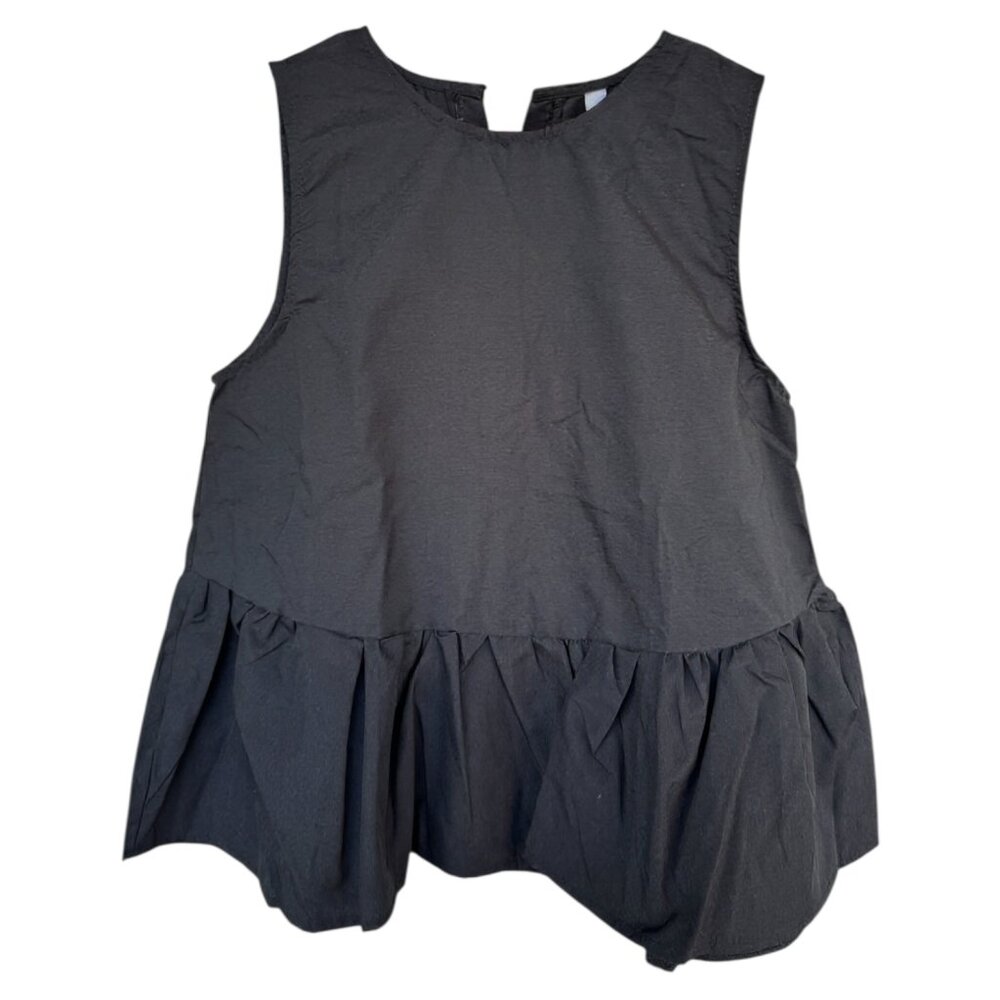 Soolinen Peplum Tank Black NWT